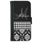 Black Damask Printed Diamonds Personalized