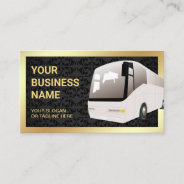 Black Damask Sightseeing Tour Bus Travel Agent Business Card at Zazzle