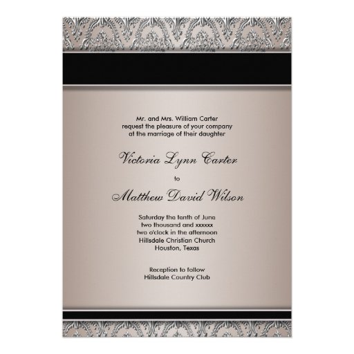 Taupe Wedding Invitations 2