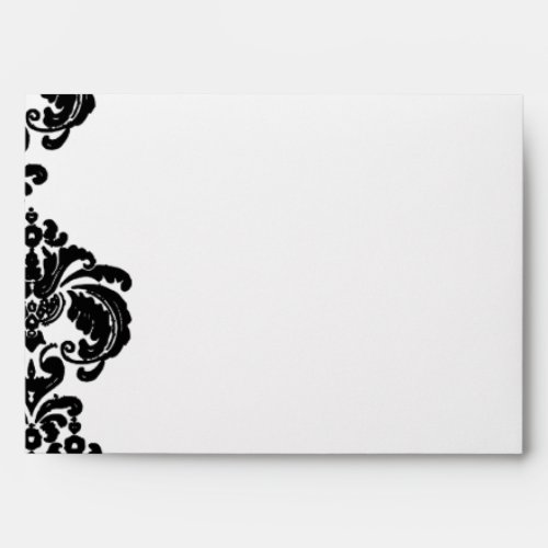 Black Damask Wedding Envelopes