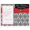 Black Damask with Poppy Red Wedding Program