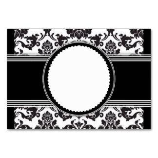 Black Damasks Table Cards