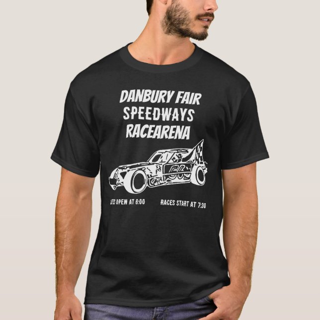 Black Danbury Fair Racearena Speedway 1-Sided Tee! T-Shirt (Front)