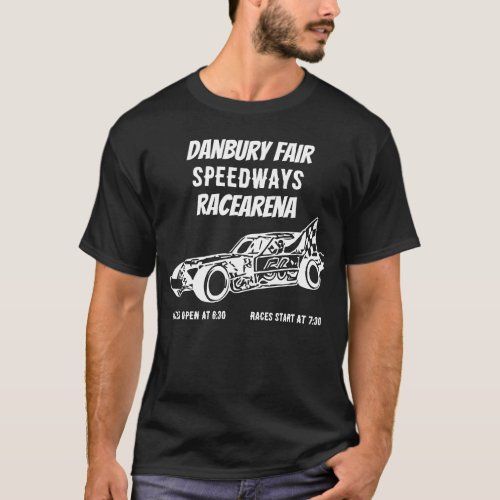Black Danbury Fair Racearena Speedway 1_Sided Tee T_Shirt