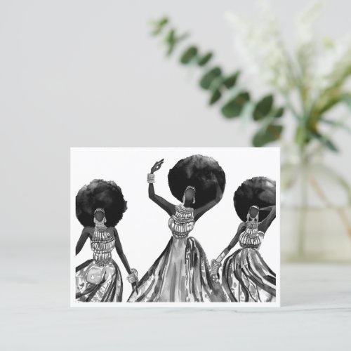 BLACK DANCERS  POSTCARD