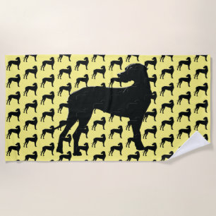 Black Dane Beach Towel
