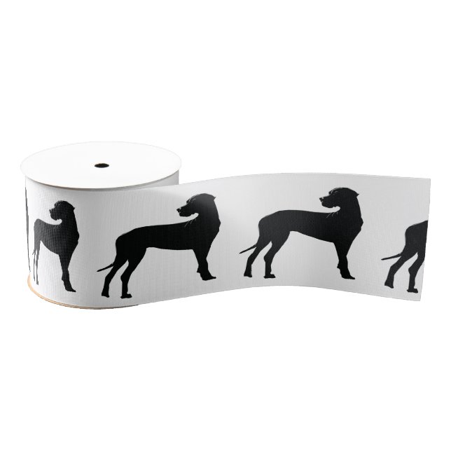Black Dane, Big Dog Grosgrain Ribbon (Spool)