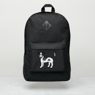 Black Danish-Swedish Farmdog Cute Cartoon Dog Port Authority® Backpack