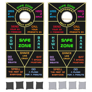 Black Dare Night Party Toss Cornhole Set