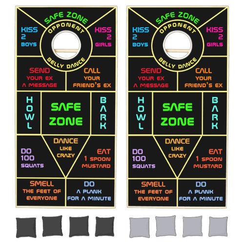 Black Dare Night Party Toss Cornhole Set