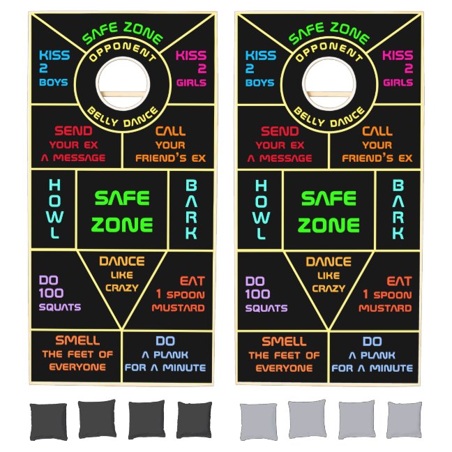 Black Dare Night Party Toss Cornhole Set