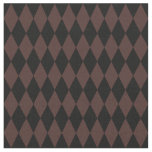 Black &amp; Dark Brown Harlequin Diamonds Fabric