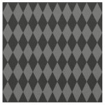 Black &amp; Dark Gray Harlequin Diamonds Fabric