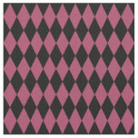 Black &amp; Dark Pink Harlequin Diamonds Fabric