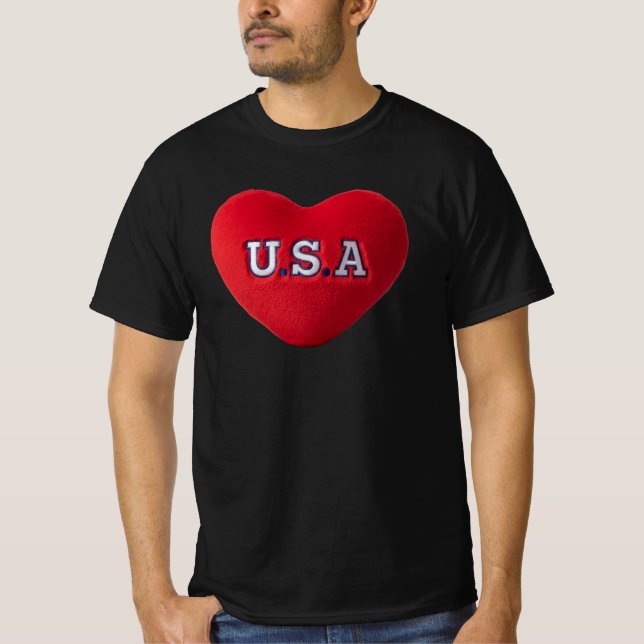 Black dark tshirt USA LOGO  (Front)