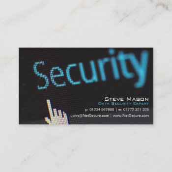Black Data Security Business Card by ImageAustralia at Zazzle