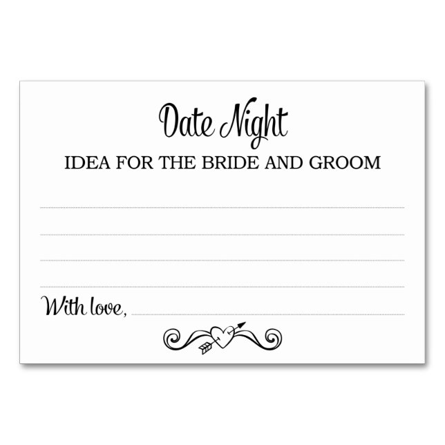 Black Date Night Idea Cards (Front)