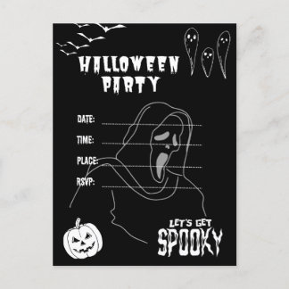 Black Deadly Halloween Party Invitation