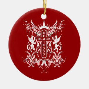 Black Death 777 - Cross Ceramic Ornament