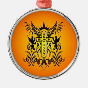 Black Death 777 - Cross Metal Ornament