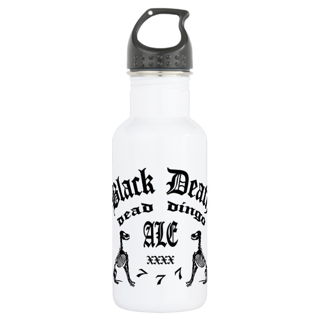 Black Death 777 -  Dead Dingo Ale Water Bottle (Front)