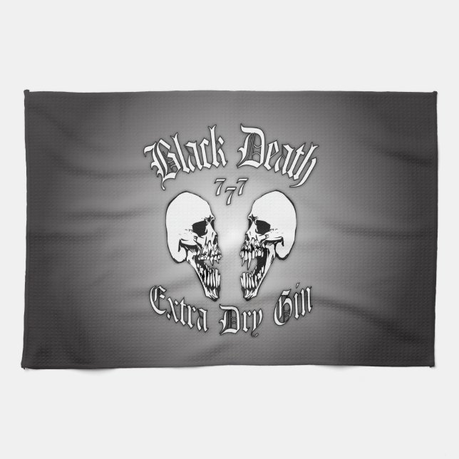 Black Death 777 - Extra Dry Gin Towel (Horizontal)