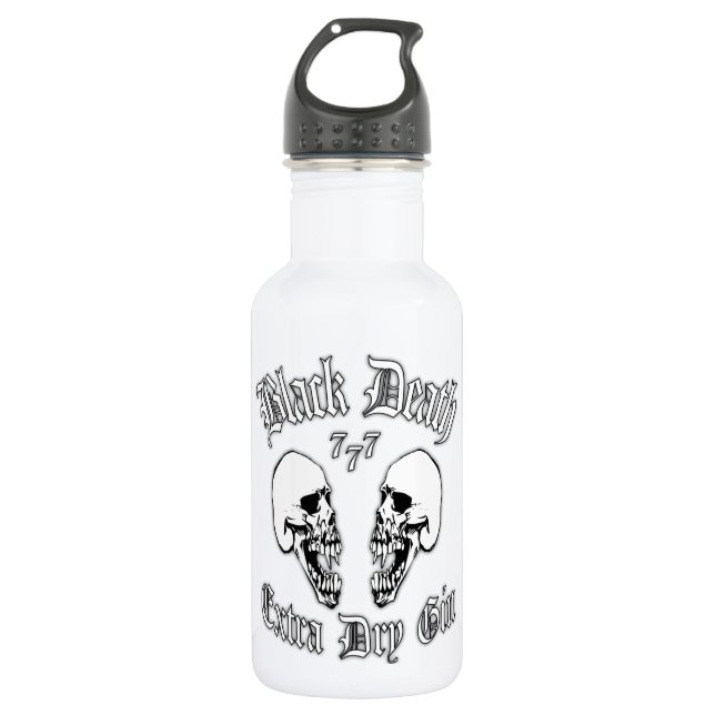 Black Death 777 - Extra Dry Gin Water Bottle (Front)