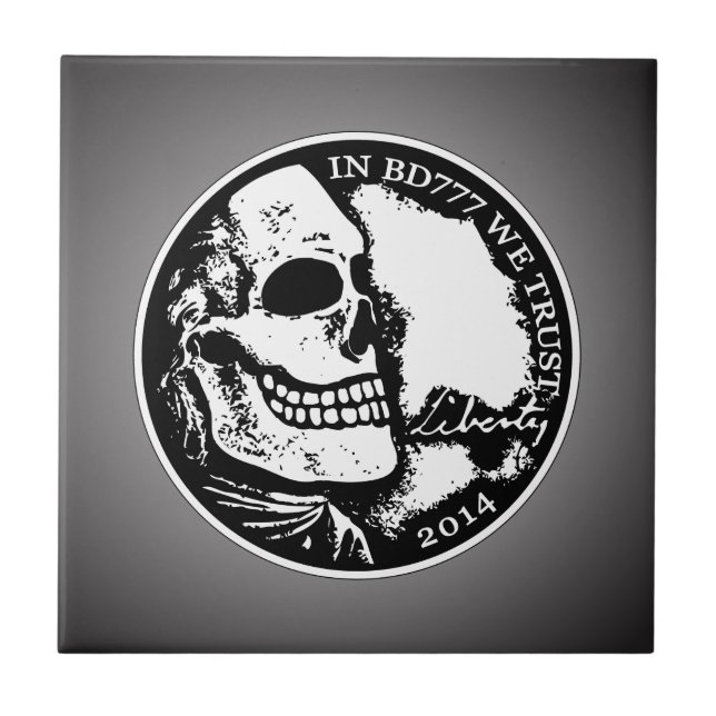 Black Death 777 - Liberty Ceramic Tile (Front)