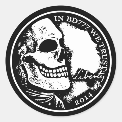 Black Death 777 _ Liberty Classic Round Sticker