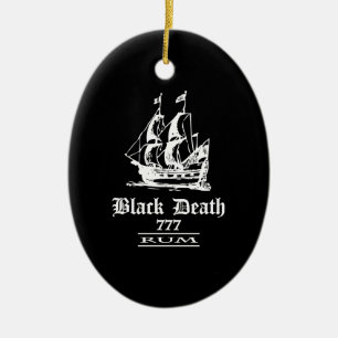 Black Death 777 - Ol Ships Rum Ceramic Ornament