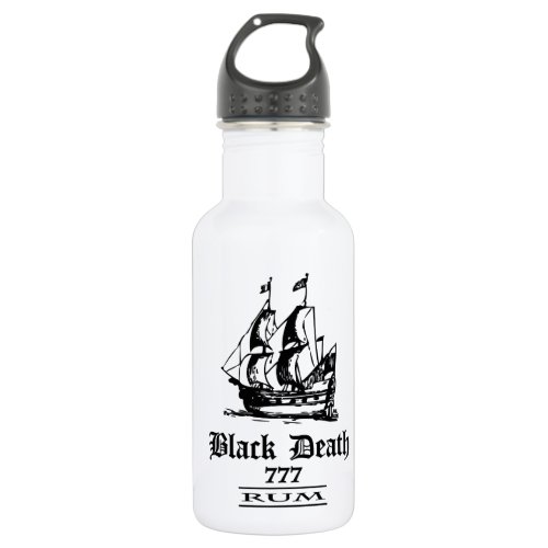 Black Death 777 _ Ol Ships Rum Water Bottle