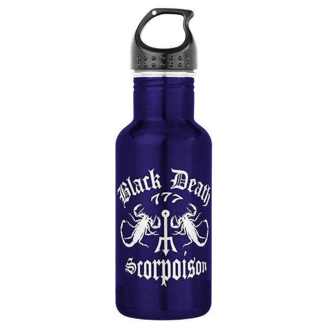 Black Death 777- Scorpoison Vodka Water Bottle (Front)