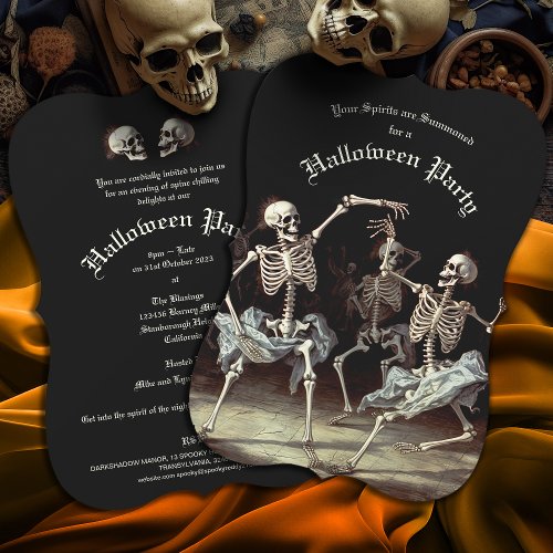 Black Death Dancing Skeletons Halloween