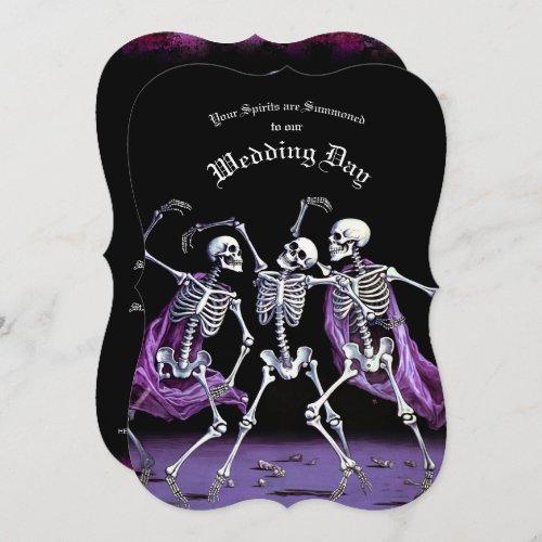 Black Death Dancing Skeletons Halloween Wedding