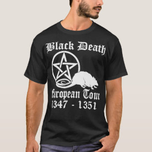 Black Death European Tour Funny Band Tour History  T-Shirt