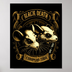 Black Death European Tour History Goth  Poster
