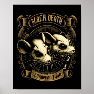 Black Death European Tour History Goth T Shirt  Poster