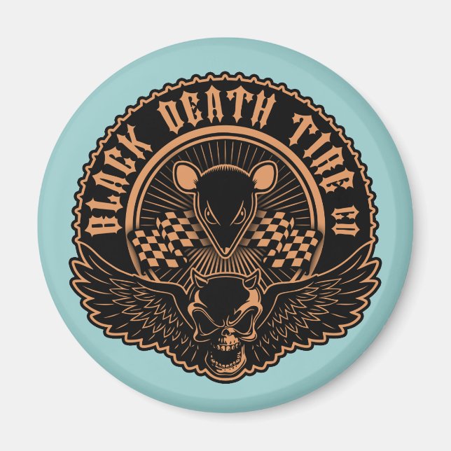 Black Death Tire Co. -Or Magnet (Front)