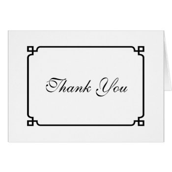 Black Deco Chic Wedding Thank You by trendythings at Zazzle