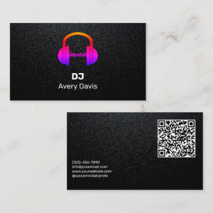 Black Deejay DJ Music Beat Professional Business Card