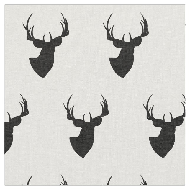 Black Deer Fabric (Close Up)