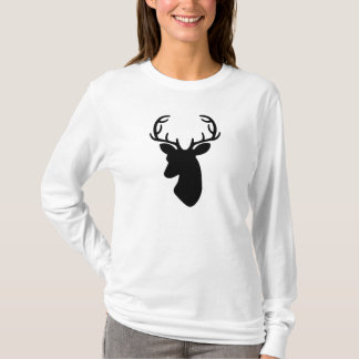 Black Deer Head Silhouette T-Shirt