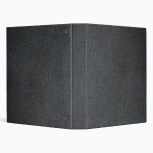 Black Denim 3 Ring Binder