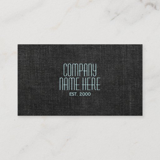 Customizable Black Denim Business Card