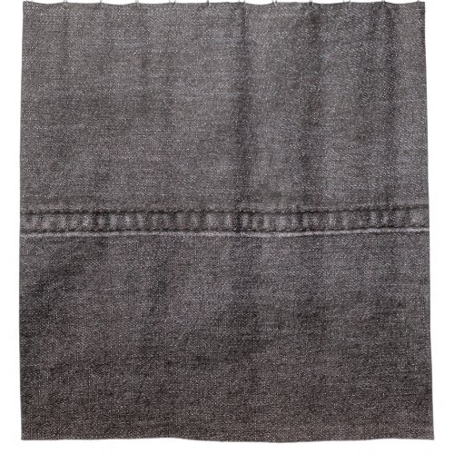 Black denim fabric Fashion textures and backgrou Shower Curtain