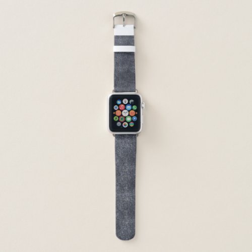 Black Denim Pattern Apple Watch Band