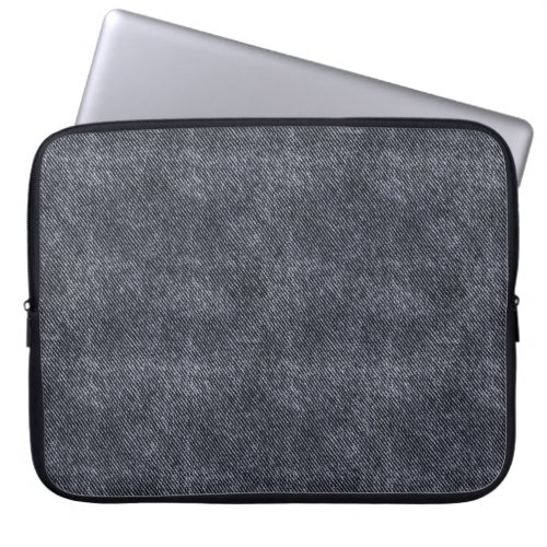 Black Denim Pattern Laptop Sleeve