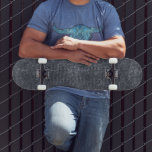 Black Denim Pattern Skateboard
