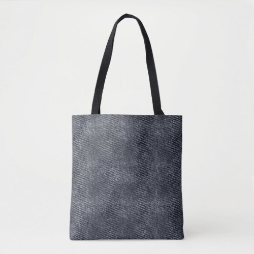 Black Denim Pattern Tote Bag
