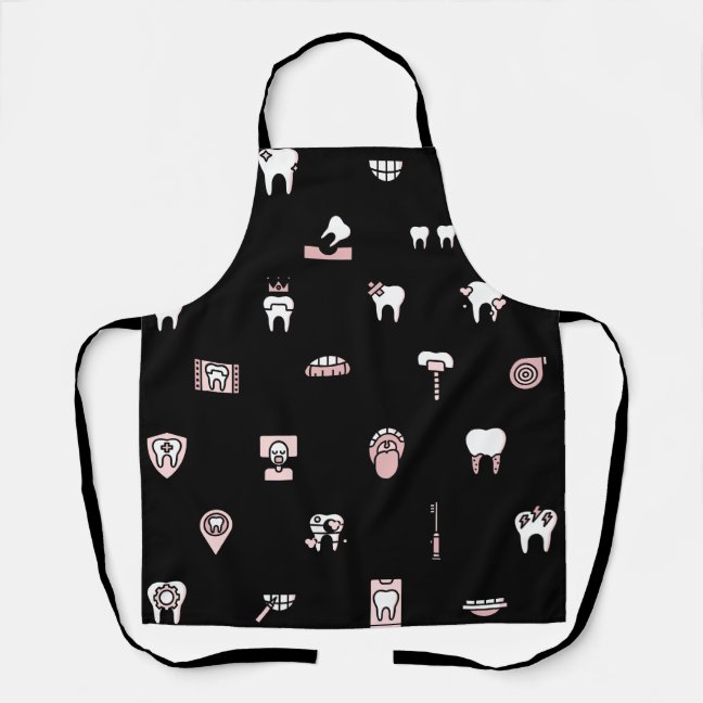 Black Dentist dental clinic dent care Apron